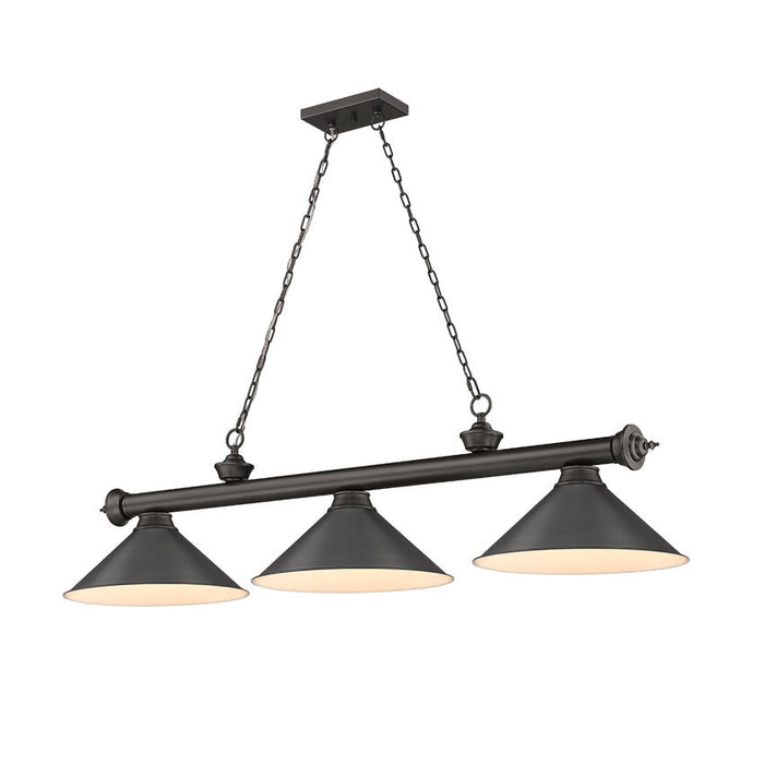 Z-Lite Cordon Bronze 3 Light Billiard 2306-3BRZ-BRZ15 | theLightShop