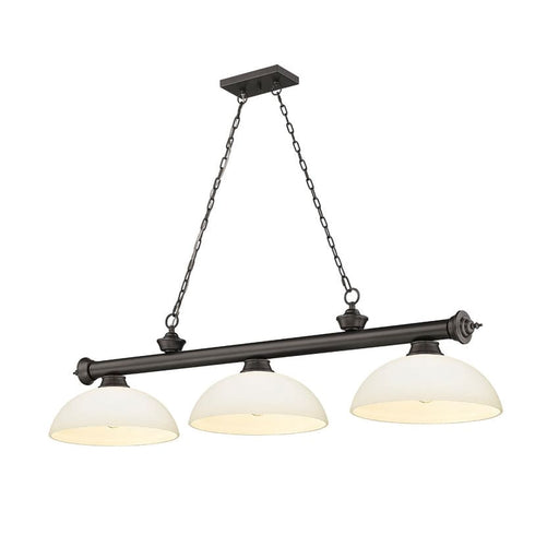 Z-Lite Cordon Bronze 3 Light Billiard 2306-3BRZ-DMO14 | theLightShop