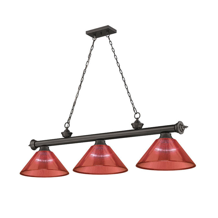 Z-Lite Cordon Bronze 3 Light Billiard 2306-3BRZ-PRD | theLightShop