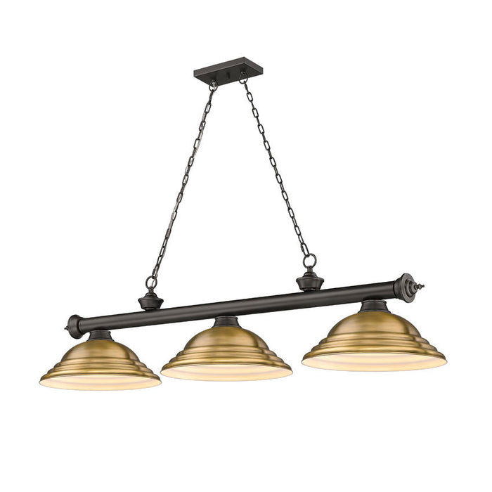Z-Lite Cordon Bronze 3 Light Billiard 2306-3BRZ-SRB | theLightShop