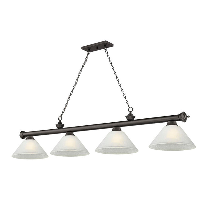 Z-Lite Cordon Bronze 4 Light Billiard 2306-4BRZ-AWL14 | theLightShop