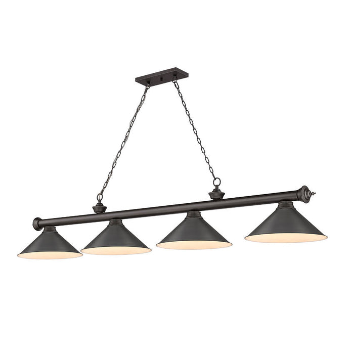 Z-Lite Cordon Bronze 4 Light Billiard 2306-4BRZ-BRZ15 | theLightShop