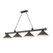 Z-Lite Cordon Bronze 4 Light Billiard 2306-4BRZ-BRZ15 | theLightShop