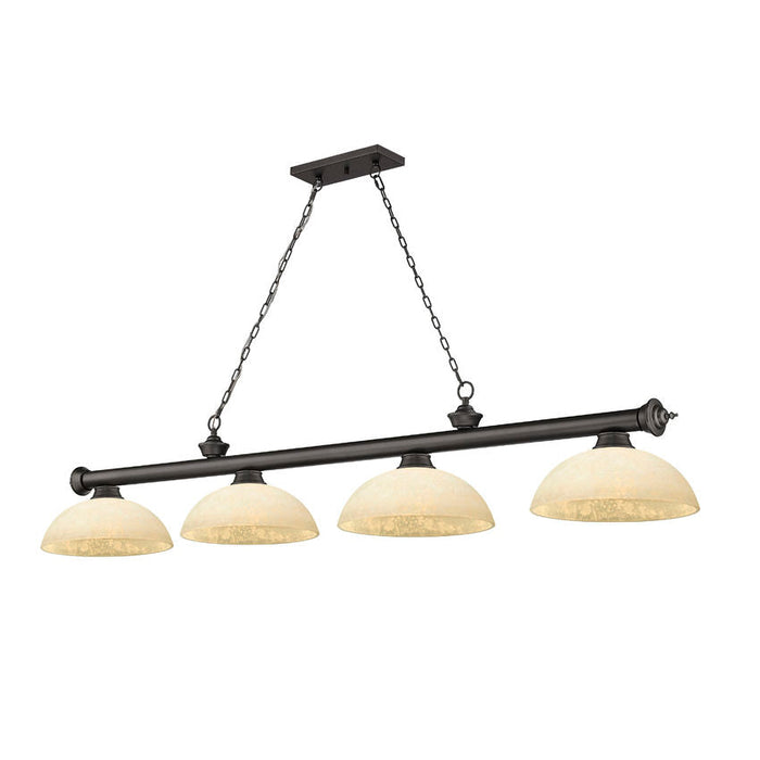 Z-Lite Cordon Bronze 4 Light Billiard 2306-4BRZ-DGM14 | theLightShop