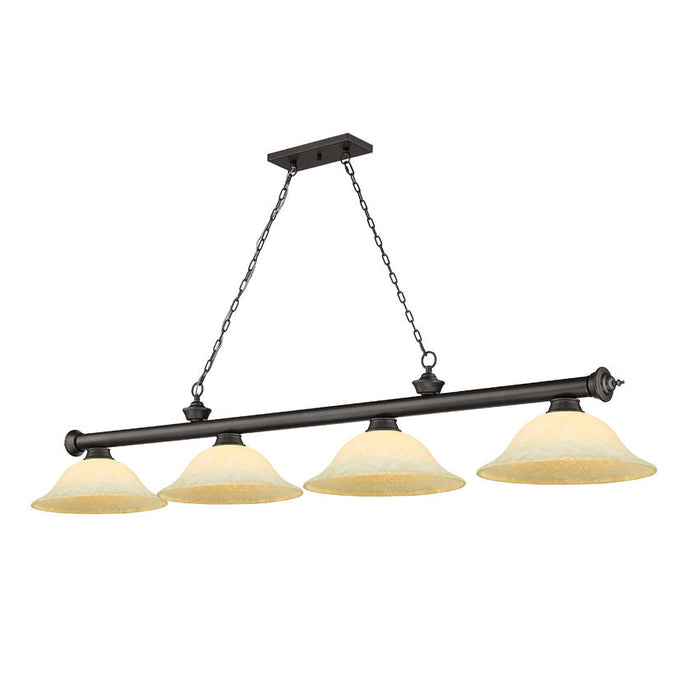 Z-Lite Cordon Bronze 4 Light Billiard 2306-4BRZ-GM16 | theLightShop