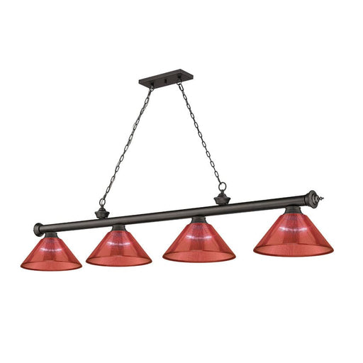 Z-Lite Cordon Bronze 4 Light Billiard 2306-4BRZ-PRD | theLightShop
