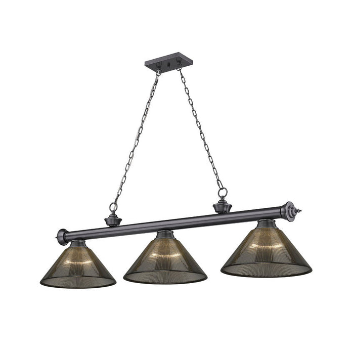 Z-Lite Cordon Bronze Plated 3 Light Billiard 2306-3BP-ARS | theLightShop