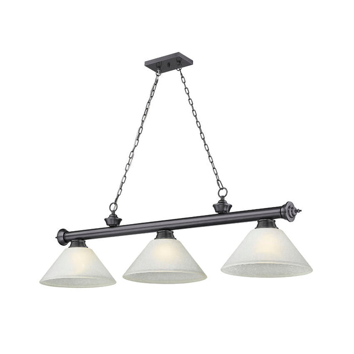 Z-Lite Cordon Bronze Plated 3 Light Billiard 2306-3BP-AWL14 | theLightShop