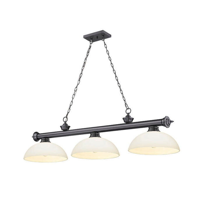 Z-Lite Cordon Bronze Plated 3 Light Billiard 2306-3BP-DMO14 | theLightShop