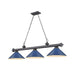 Z-Lite Cordon Bronze Plated 3 Light Billiard 2306-3BP-MNB | theLightShop