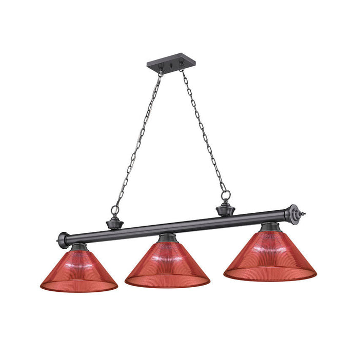 Z-Lite Cordon Bronze Plated 3 Light Billiard 2306-3BP-PRD | theLightShop