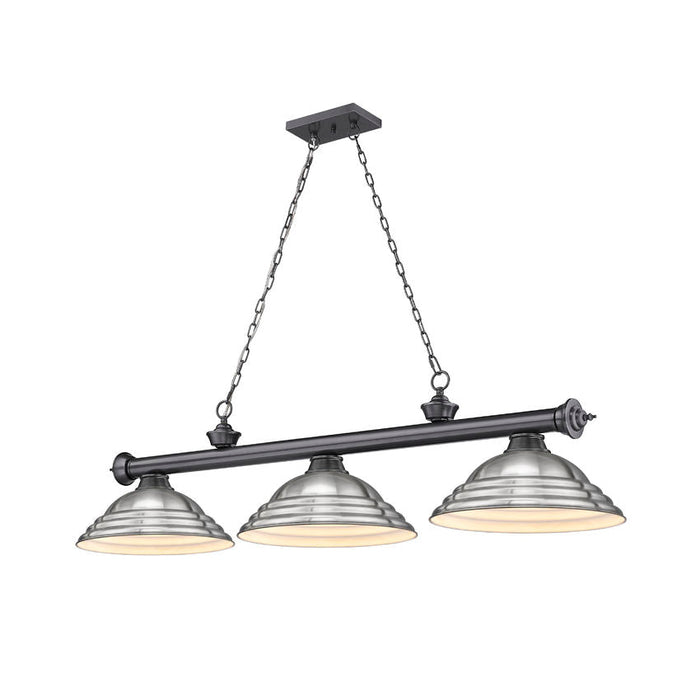 Z-Lite Cordon Bronze Plated 3 Light Billiard 2306-3BP-SBN | theLightShop