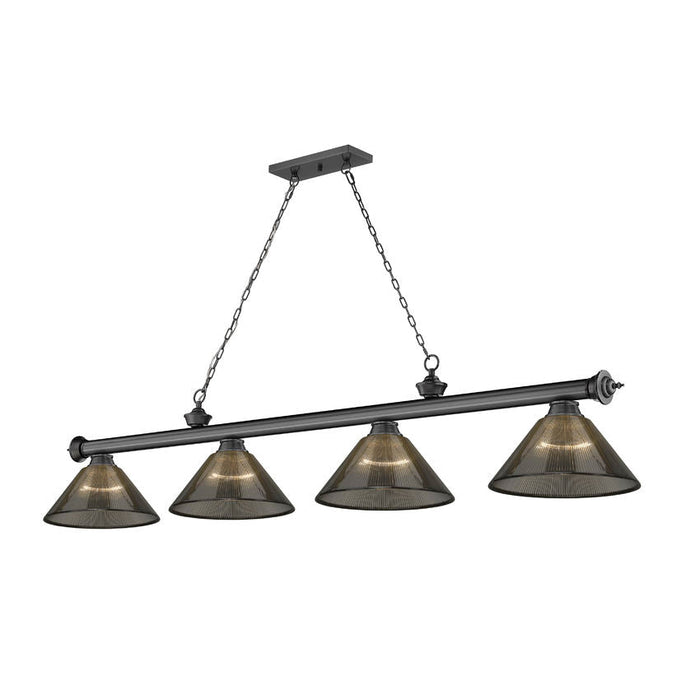 Z-Lite Cordon Bronze Plated 4 Light Billiard 2306-4BP-ARS | theLightShop