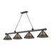 Z-Lite Cordon Bronze Plated 4 Light Billiard 2306-4BP-ARS | theLightShop