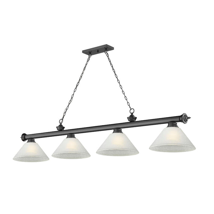 Z-Lite Cordon Bronze Plated 4 Light Billiard 2306-4BP-AWL14 | theLightShop
