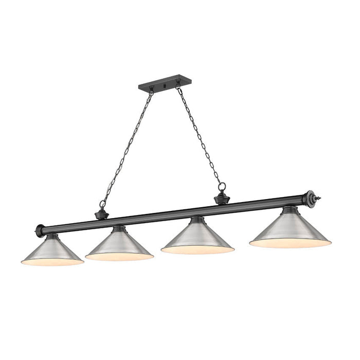 Z-Lite Cordon Bronze Plated 4 Light Billiard 2306-4BP-BN15 | theLightShop