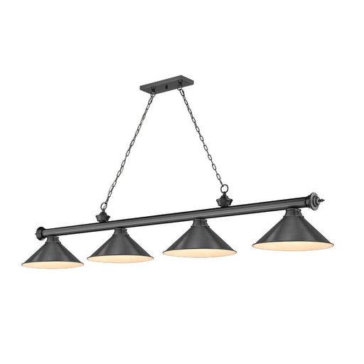 Z-Lite Cordon Bronze Plated 4 Light Billiard 2306-4BP-BP15 | theLightShop
