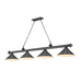 Z-Lite Cordon Bronze Plated 4 Light Billiard 2306-4BP-BP15 | theLightShop