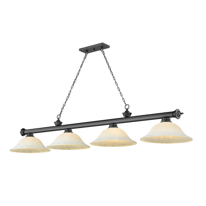 Z-Lite Cordon Bronze Plated 4 Light Billiard 2306-4BP-WM16 | theLightShop