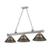Z-Lite Cordon Brushed Nickel 3 Light Billiard 2306-3BN-ARS | theLightShop