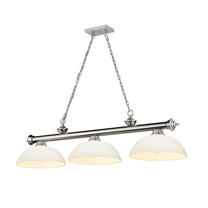 Z-Lite Cordon Brushed Nickel 3 Light Billiard 2306-3BN-DMO14 | theLightShop