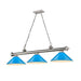 Z-Lite Cordon Brushed Nickel 3 Light Billiard 2306-3BN-MEB | theLightShop