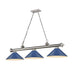 Z-Lite Cordon Brushed Nickel 3 Light Billiard 2306-3BN-MNB | theLightShop