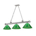 Z-Lite Cordon Brushed Nickel 3 Light Billiard 2306-3BN-PGR | theLightShop