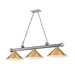 Z-Lite Cordon Brushed Nickel 3 Light Billiard 2306-3BN-RB15 | theLightShop