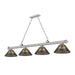 Z-Lite Cordon Brushed Nickel 4 Light Billiard 2306-4BN-ARS | theLightShop
