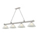 Z-Lite Cordon Brushed Nickel 4 Light Billiard 2306-4BN-AWL14 | theLightShop