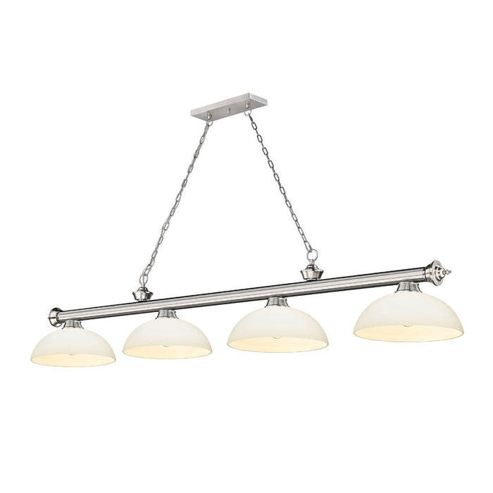 Z-Lite Cordon Brushed Nickel 4 Light Billiard 2306-4BN-DMO14 | theLightShop