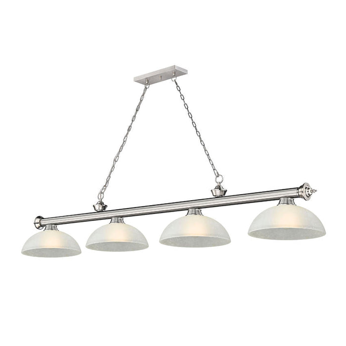 Z-Lite Cordon Brushed Nickel 4 Light Billiard 2306-4BN-DWL14 | theLightShop