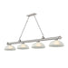 Z-Lite Cordon Brushed Nickel 4 Light Billiard 2306-4BN-DWL14 | theLightShop