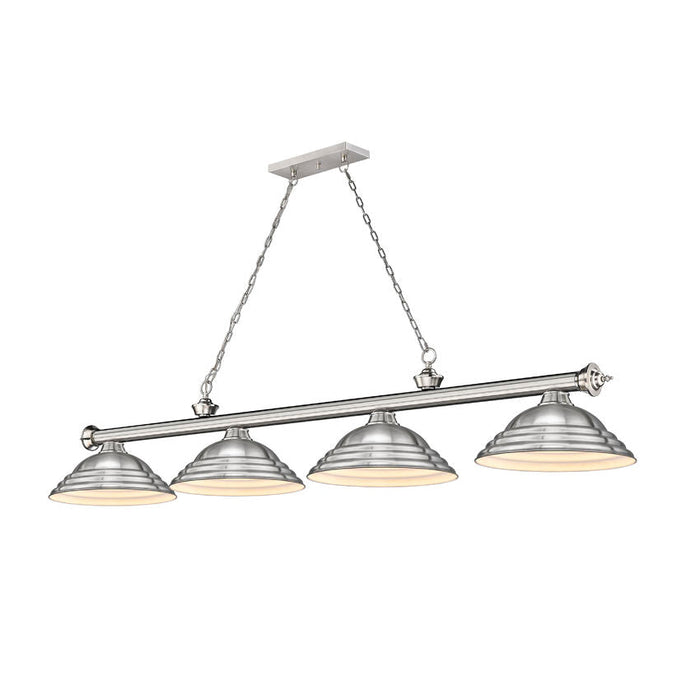 Z-Lite Cordon Brushed Nickel 4 Light Billiard 2306-4BN-SBN | theLightShop