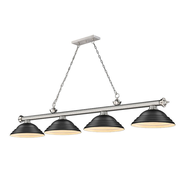 Z-Lite Cordon Brushed Nickel 4 Light Billiard 2306-4BN-SMB | theLightShop