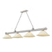 Z-Lite Cordon Brushed Nickel 4 Light Billiard 2306-4BN-WM16 | theLightShop