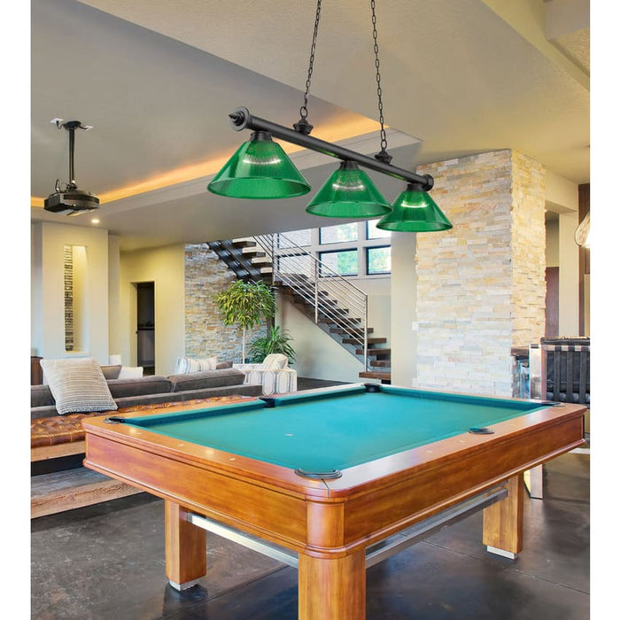 Z-Lite Cordon Matte Black 3 Light Billiard 2306-3MB-ARG | theLightShop