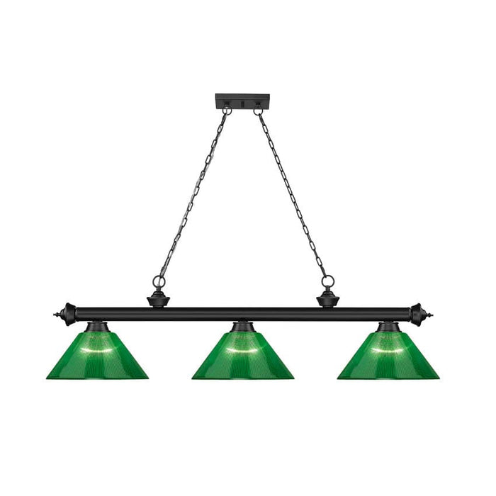 Z-Lite Cordon Matte Black 3 Light Billiard 2306-3MB-ARG | theLightShop