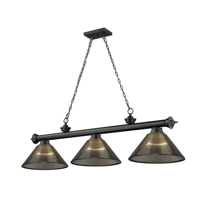 Z-Lite Cordon Matte Black 3 Light Billiard 2306-3MB-ARS | theLightShop