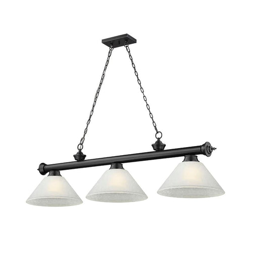 Z-Lite Cordon Matte Black 3 Light Billiard 2306-3MB-AWL14 | theLightShop