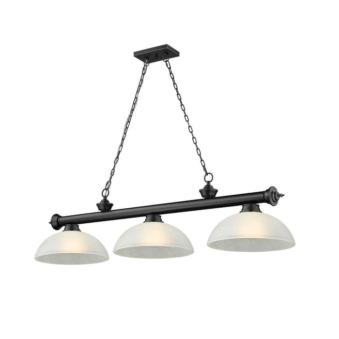 Z-Lite Cordon Matte Black 3 Light Billiard 2306-3MB-DWL14 | theLightShop