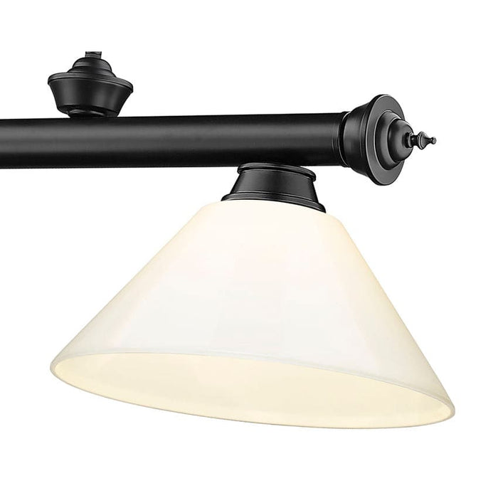 Z-Lite Cordon Matte Black 3 Light Billiard 2306-3MB-PWH | theLightShop