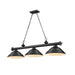 Z-Lite Cordon Matte Black 3 Light Billiard 2306-3MB-SMB | theLightShop
