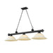 Z-Lite Cordon Matte Black 3 Light Billiard 2306-3MB-WM16 | theLightShop