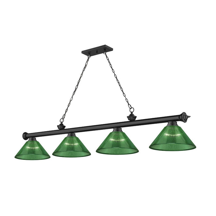 Z-Lite Cordon Matte Black 4 Light Billiard 2306-4MB-ARG | theLightShop
