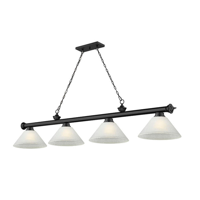 Z-Lite Cordon Matte Black 4 Light Billiard 2306-4MB-AWL14 | theLightShop