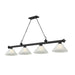 Z-Lite Cordon Matte Black 4 Light Billiard 2306-4MB-AWL14 | theLightShop