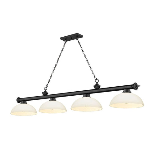 Z-Lite Cordon Matte Black 4 Light Billiard 2306-4MB-DMO14 | theLightShop