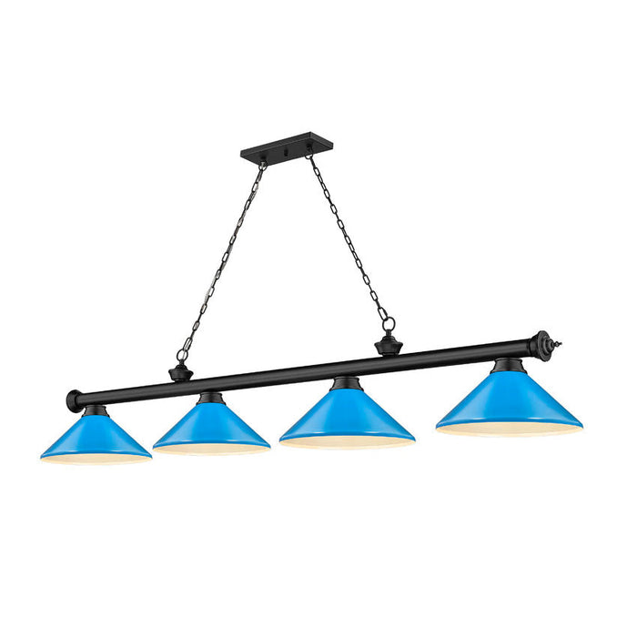 Z-Lite Cordon Matte Black 4 Light Billiard 2306-4MB-MEB | theLightShop